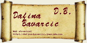 Dafina Bavarčić vizit kartica